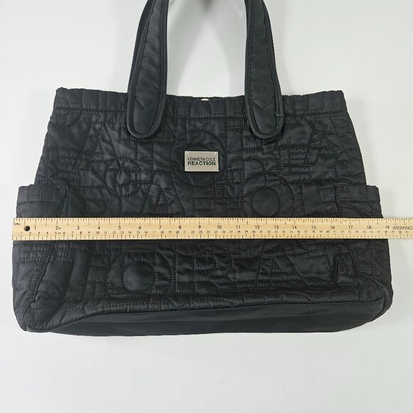 Kenneth Cole Reaction Black Quilted Nylon Tote Bag - Picture 10 of 11
